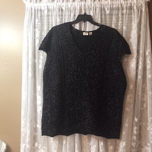 Women plus size crushed satin top.